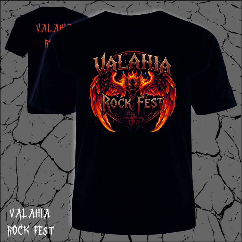 Editie Limitata - Tricou Unisex Valahia Rock Fest - Dragon - imagine 3
