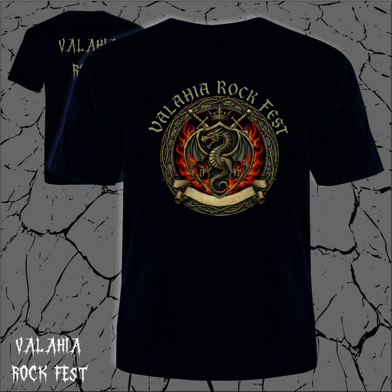 Editie Limitata - Tricou Unisex Valahia Rock Fest - Ordinul Dragonului - imagine 3